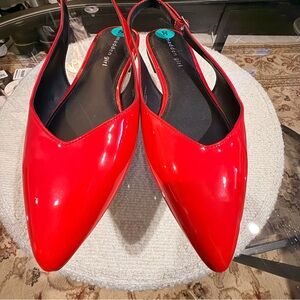 Madden Girl Red Patent Slingback Flats – Size 8